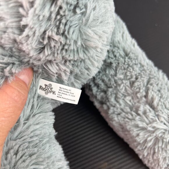Toy Factory Plush Stuffed Animal Toy Sloth Gray with Blue Hoodie 22” Spirit Anim - Picture 9 of 15